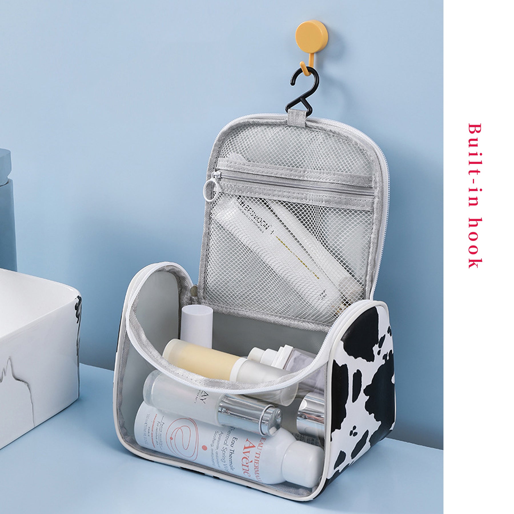 Cute Cow Print Make Up Bag