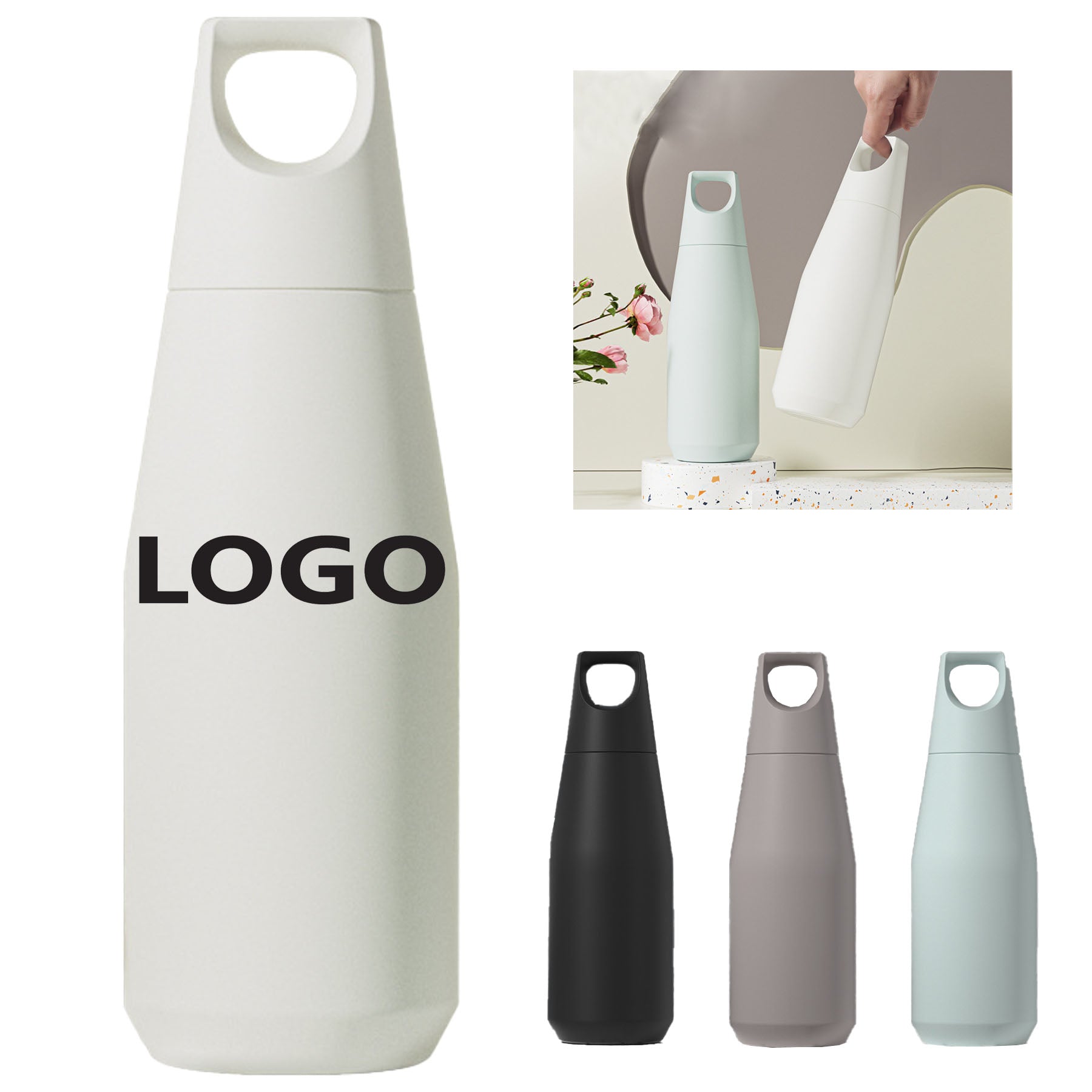 20oz Stainless Steel Sports Water Bottle with Handle
