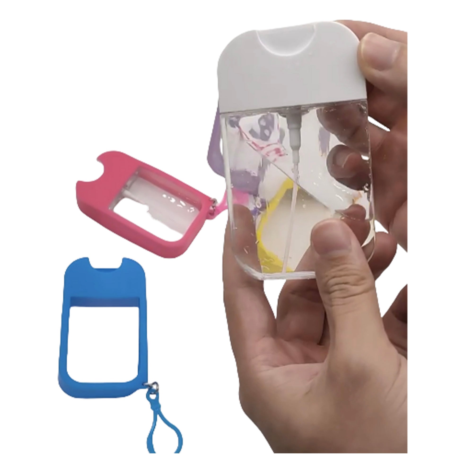 Hand Sanitizer Bottle Keychain Holder