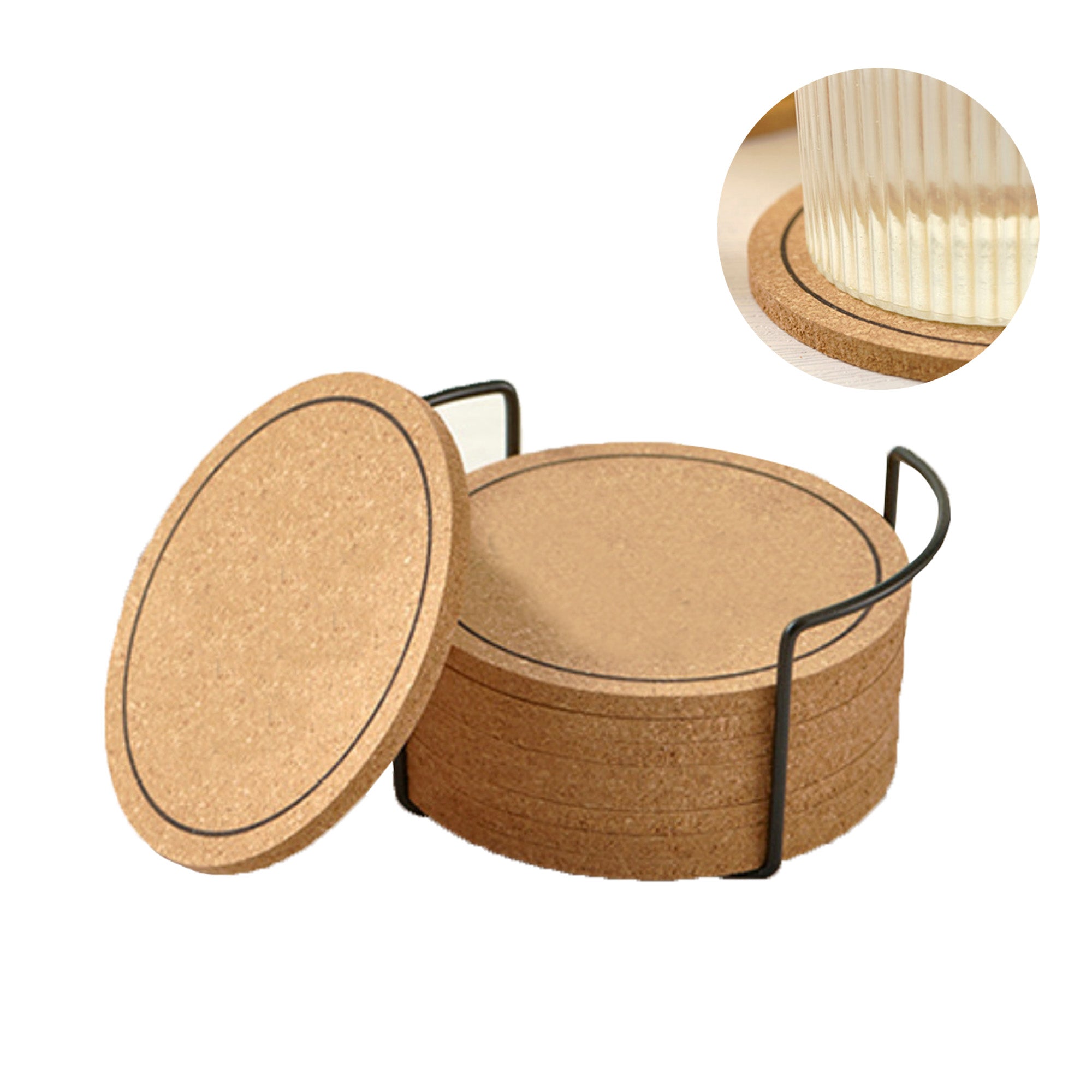 Customized Round Natural Cork Coaster-3.94 Inch