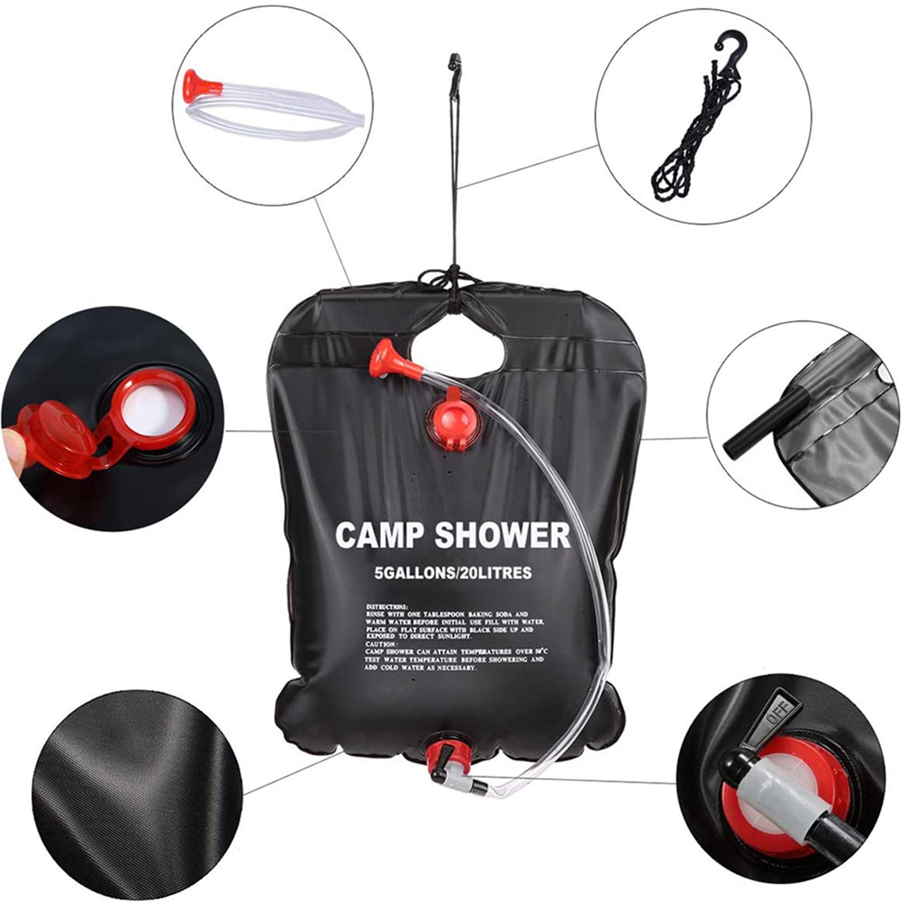 20L Solar Shower Bathing Bag