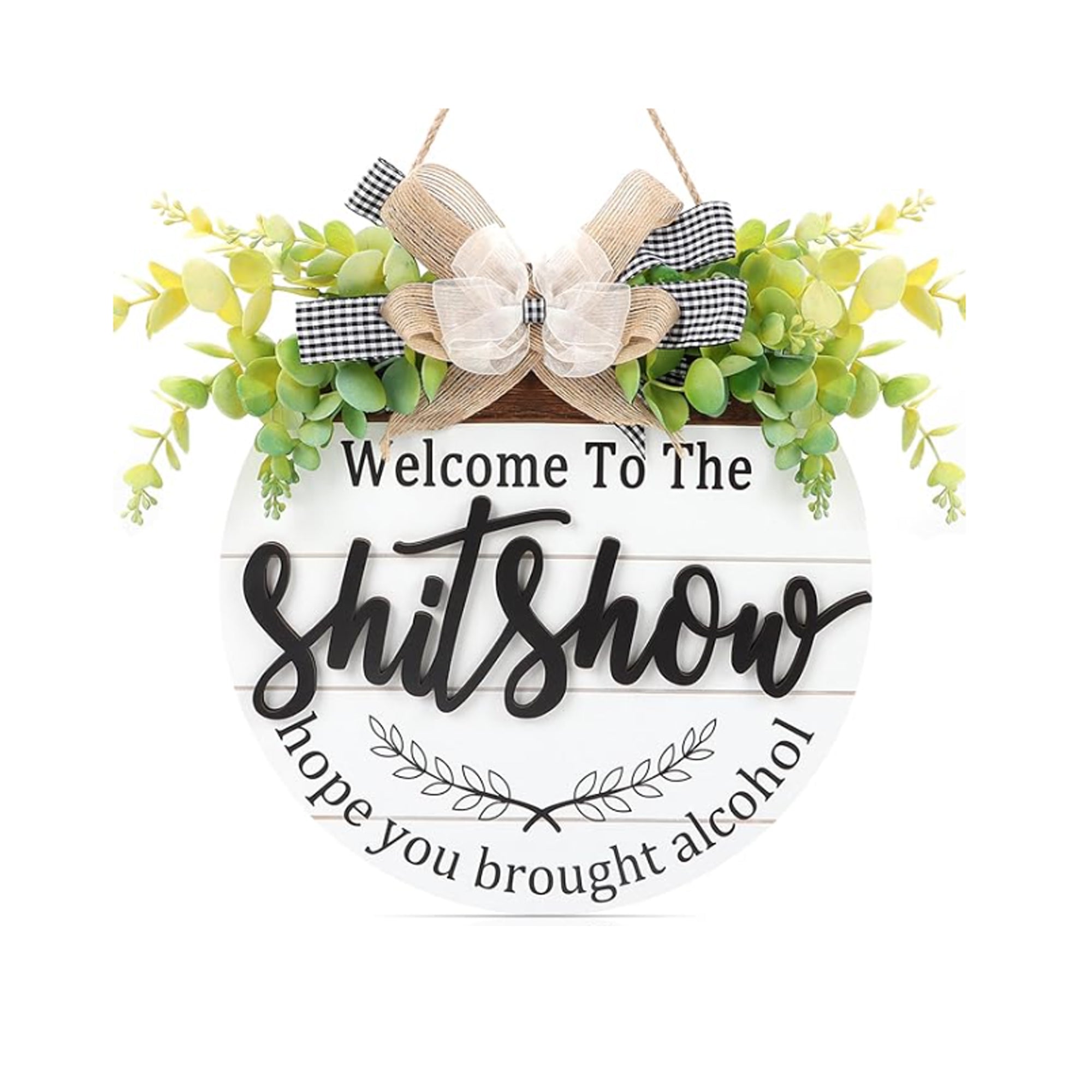 Funny Welcome Wall Hanging Sign Plaque