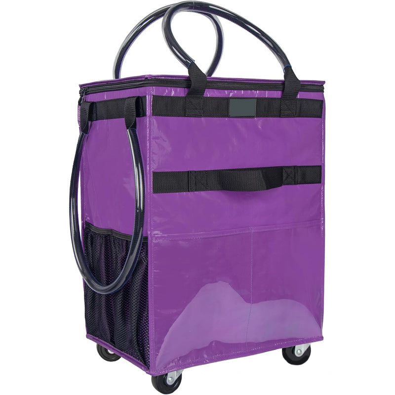Foldable Large - capacity Supermarket Shopping Bag Trolley