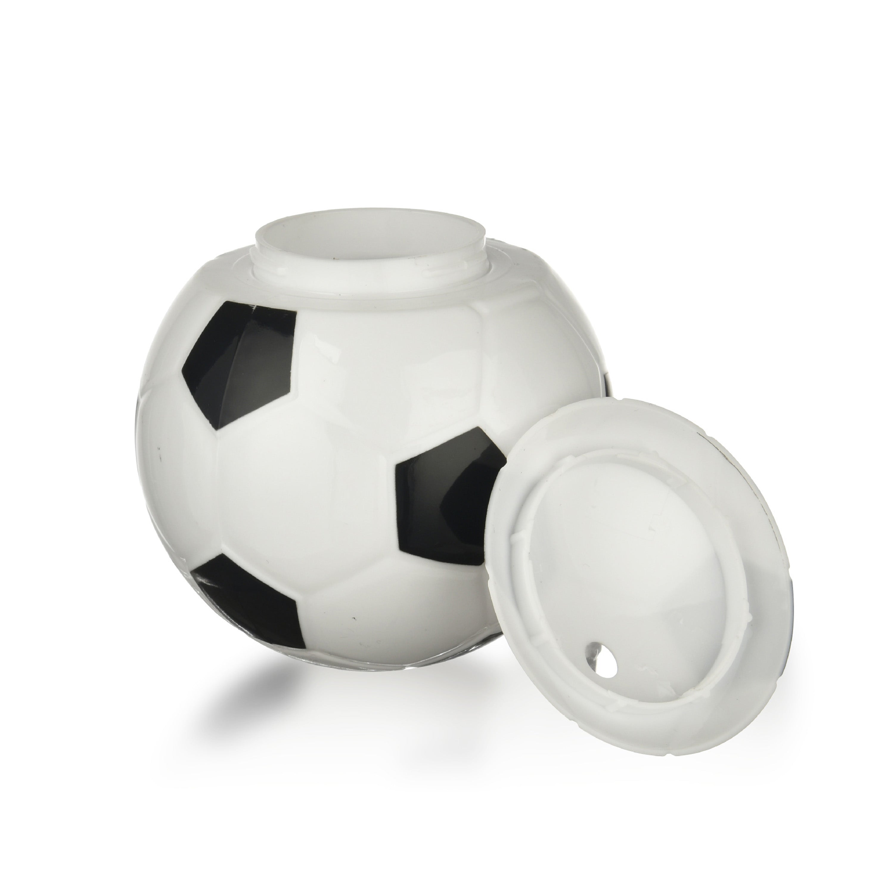 15Oz Soccer Ball Shaped Plastic Straw Cup