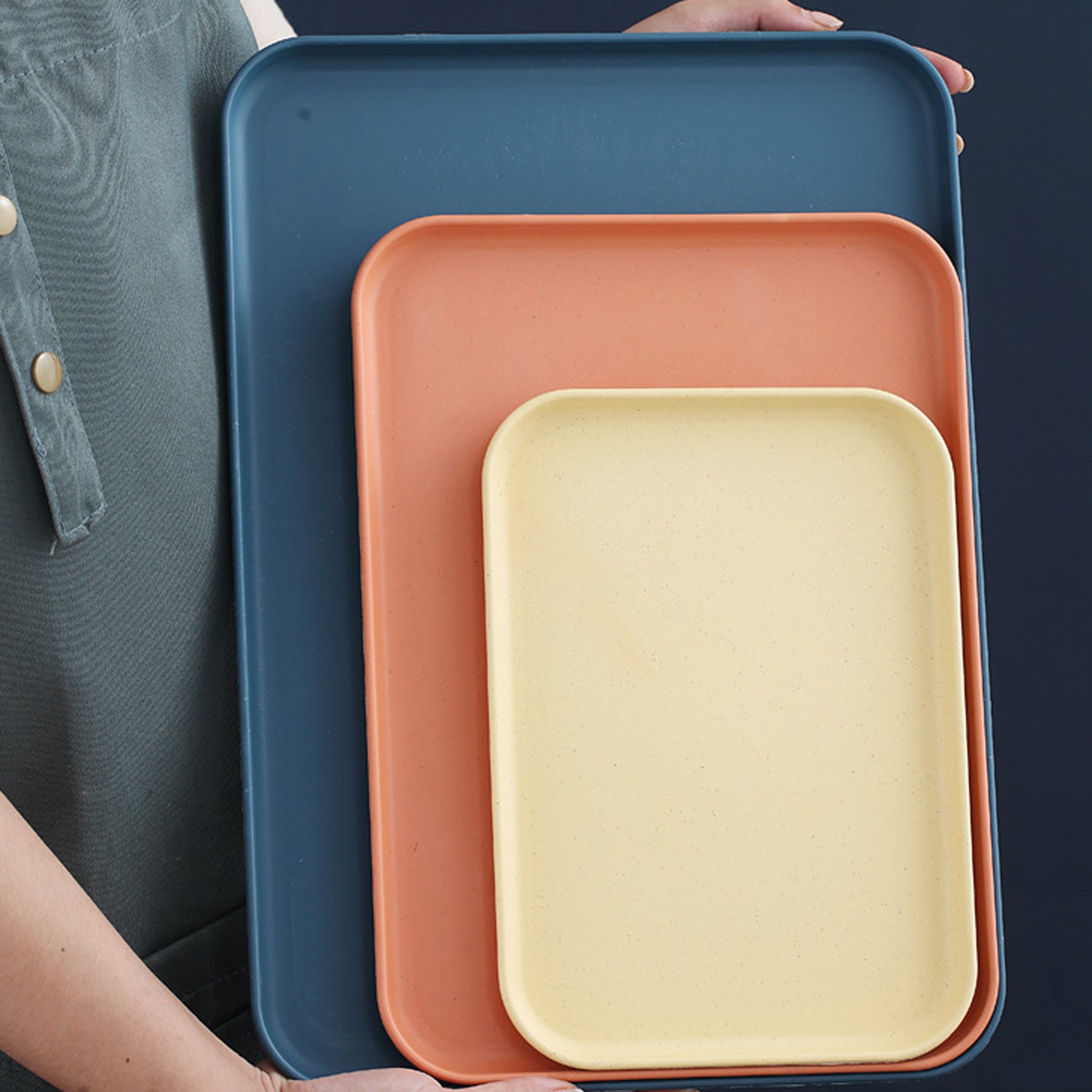 Household Wheat Straw Fruit Tray