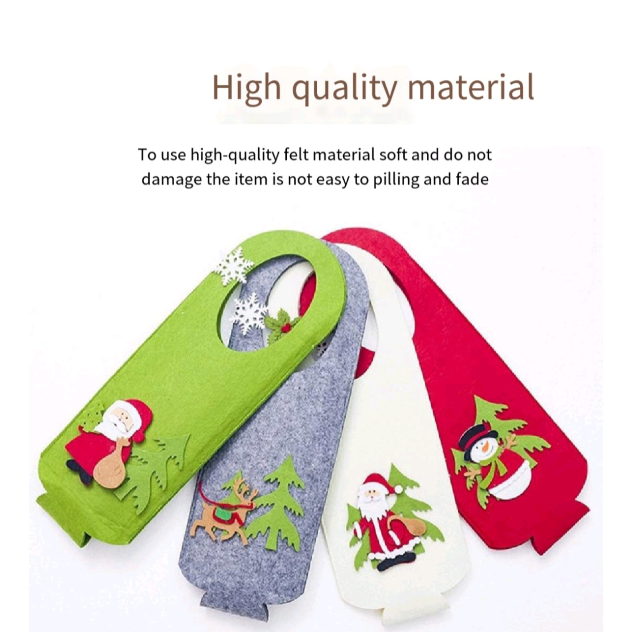 Christmas Felt Wine Bag