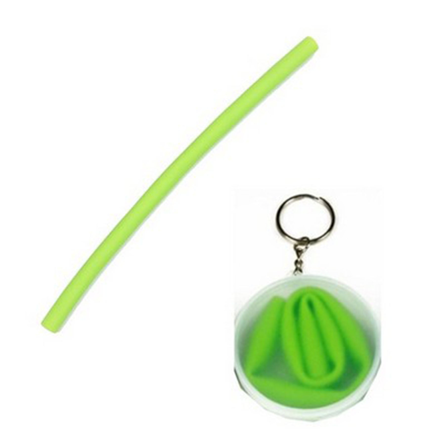 Silicone Straw With Carrying Case & Keyring