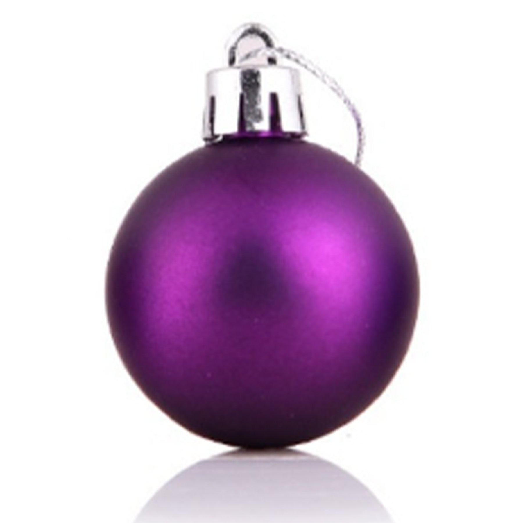 Plastic Colorful Hanging Matte Plating Christmas Balls