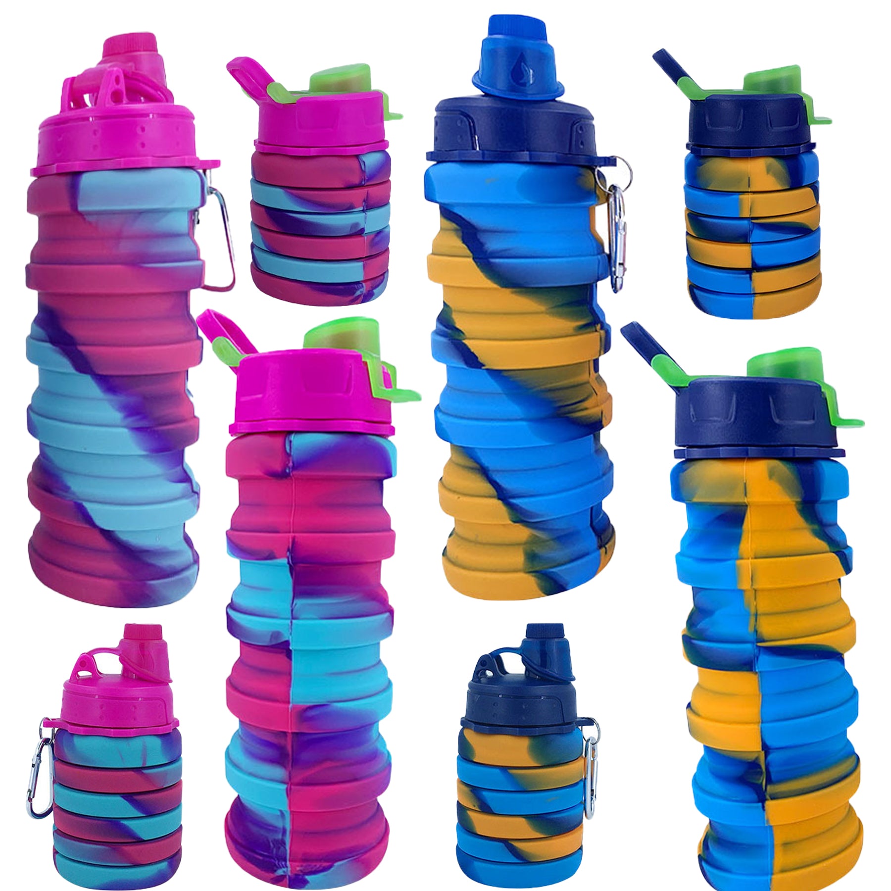 Silicone Folding Camouflage Water Bottle