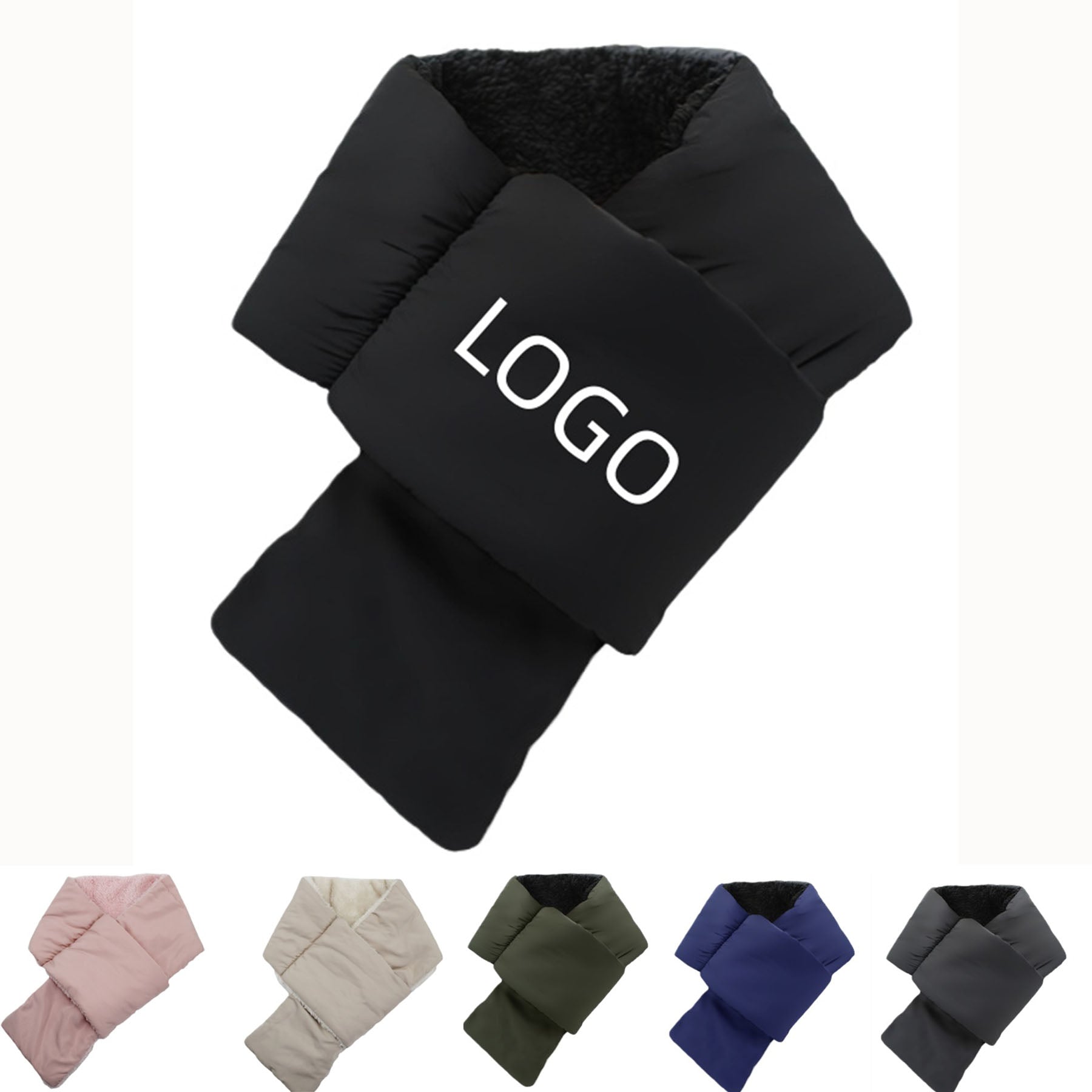 Winter Warm Down Cotton Scarf
