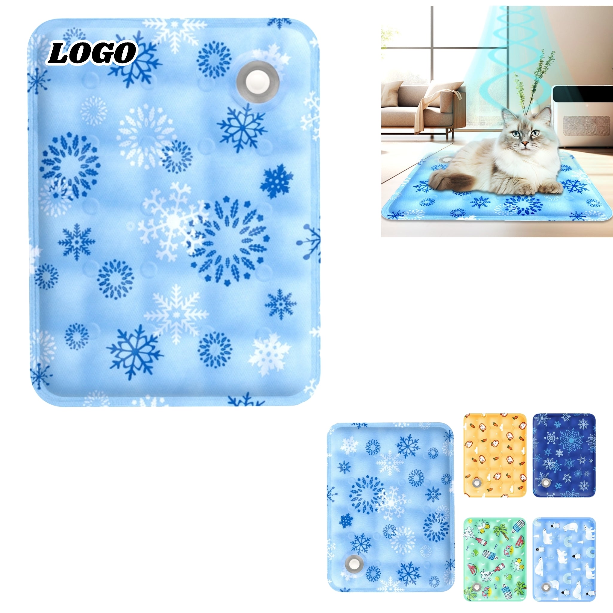 Self Cooling Dog Mat No Electric Gel Pad Kennel Car Relief