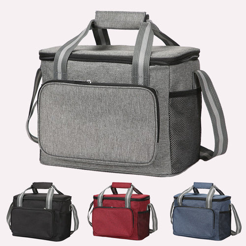 Adult Lunch Bag Black Unisex Meal Holder Oxford Cloth