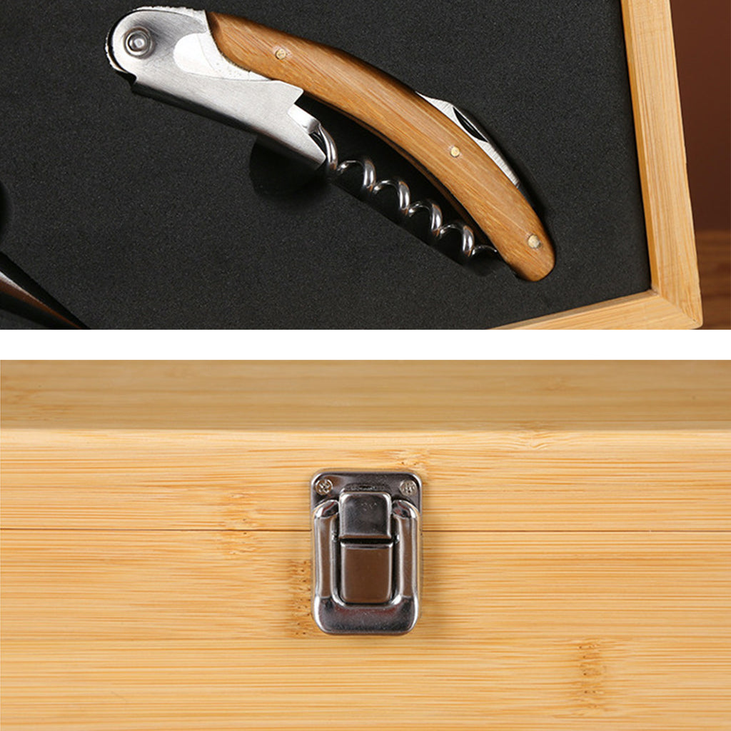 Wine Bottle Opener Bamboo Gift Box Set