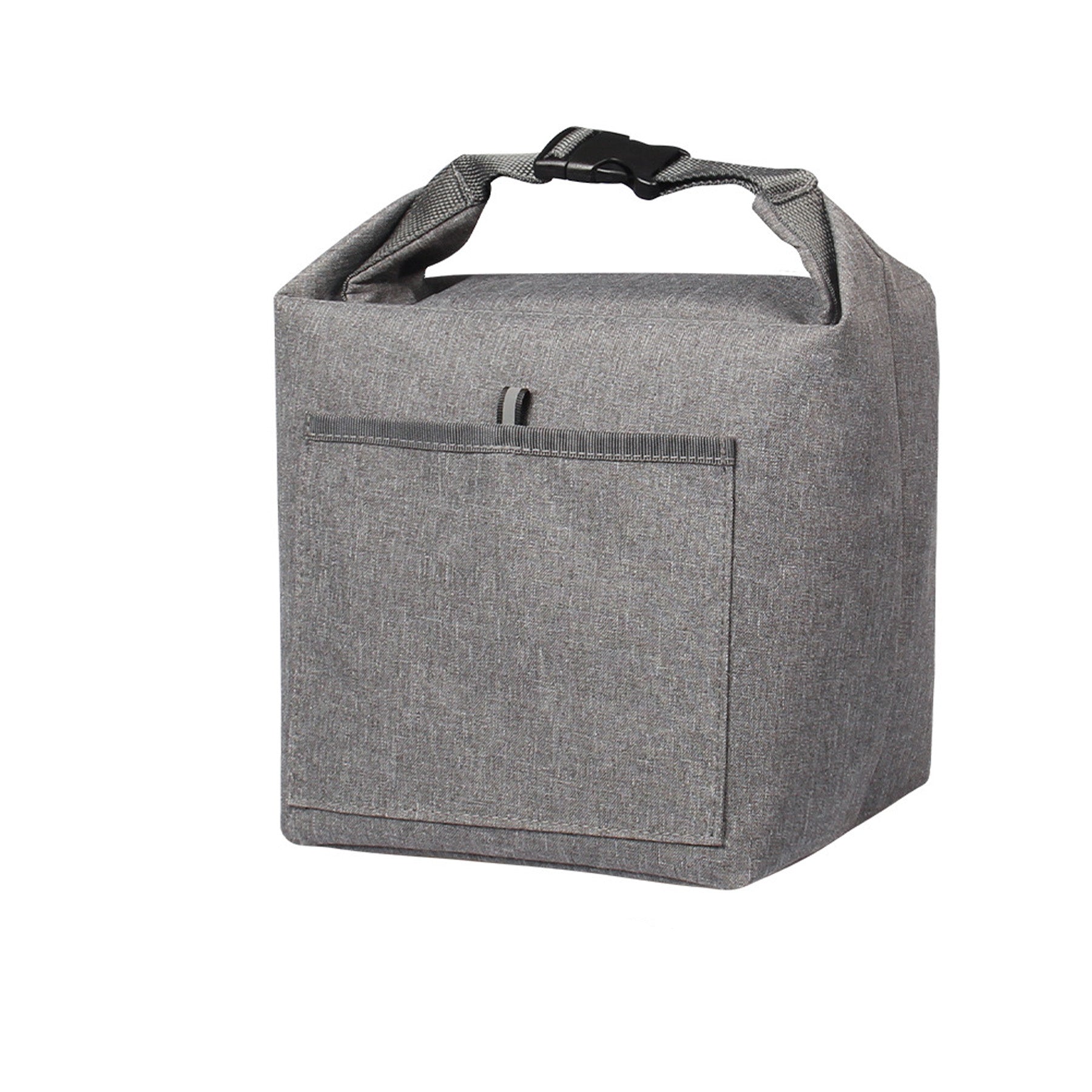 Durable Roll-top Insulated Lunch Tote Bag, Charcoal, Unisex