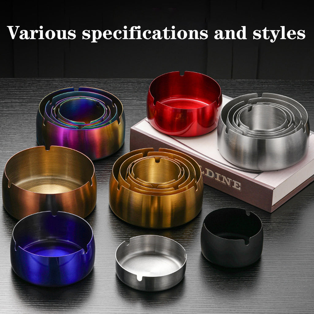 Stainless Steel Smokeless Odorless Windproof Ashtrays