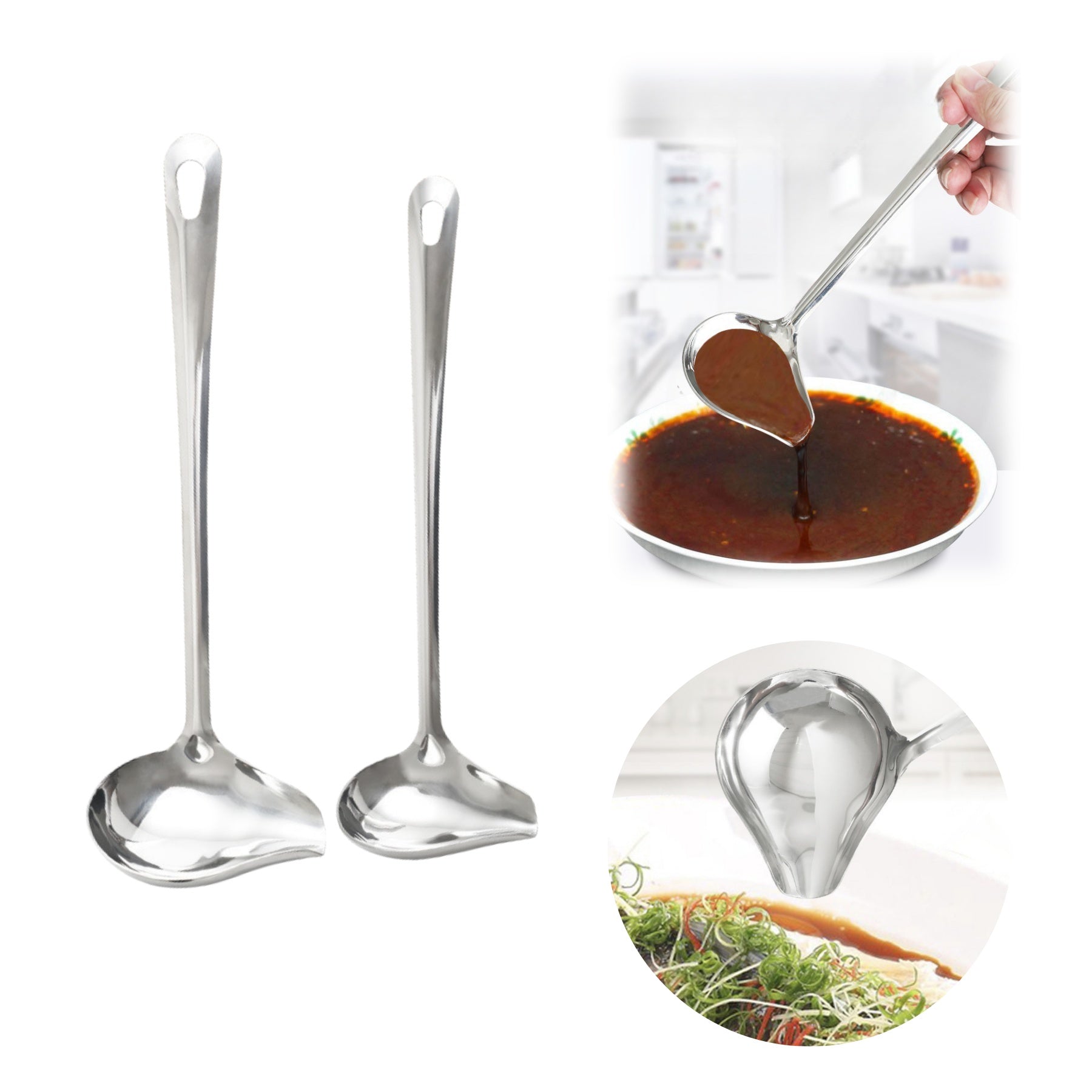 Stainless Steel Duck - Billed Sauce - Pouring Spoon