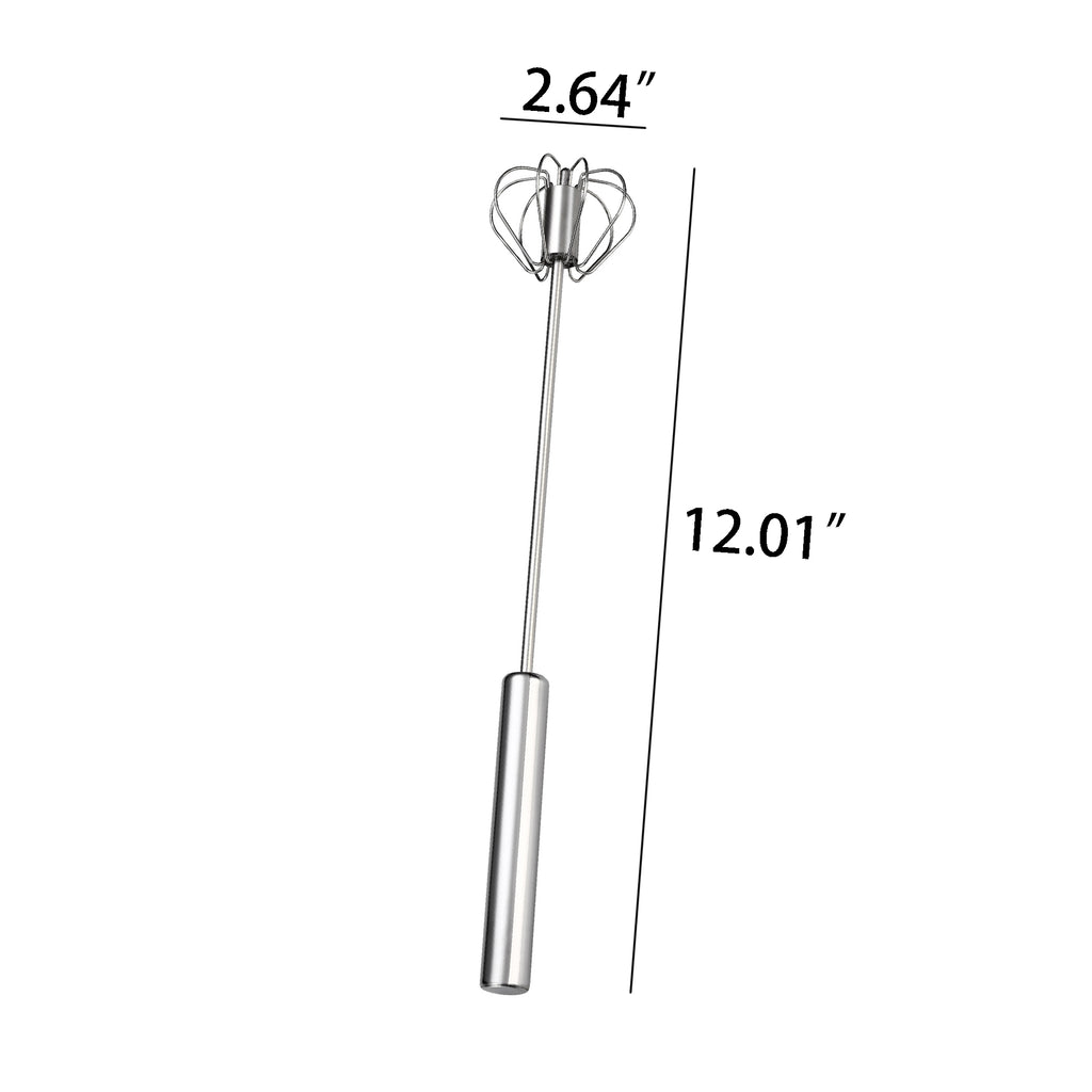 12 In Stainless Steel Semi-automatic Egg Beater