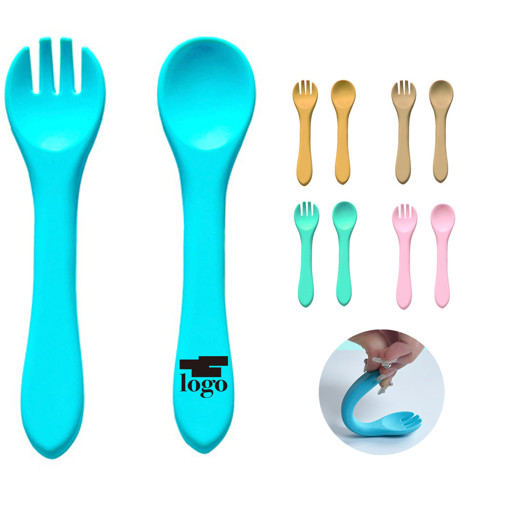 Silicone Baby Fork and Spoon Set