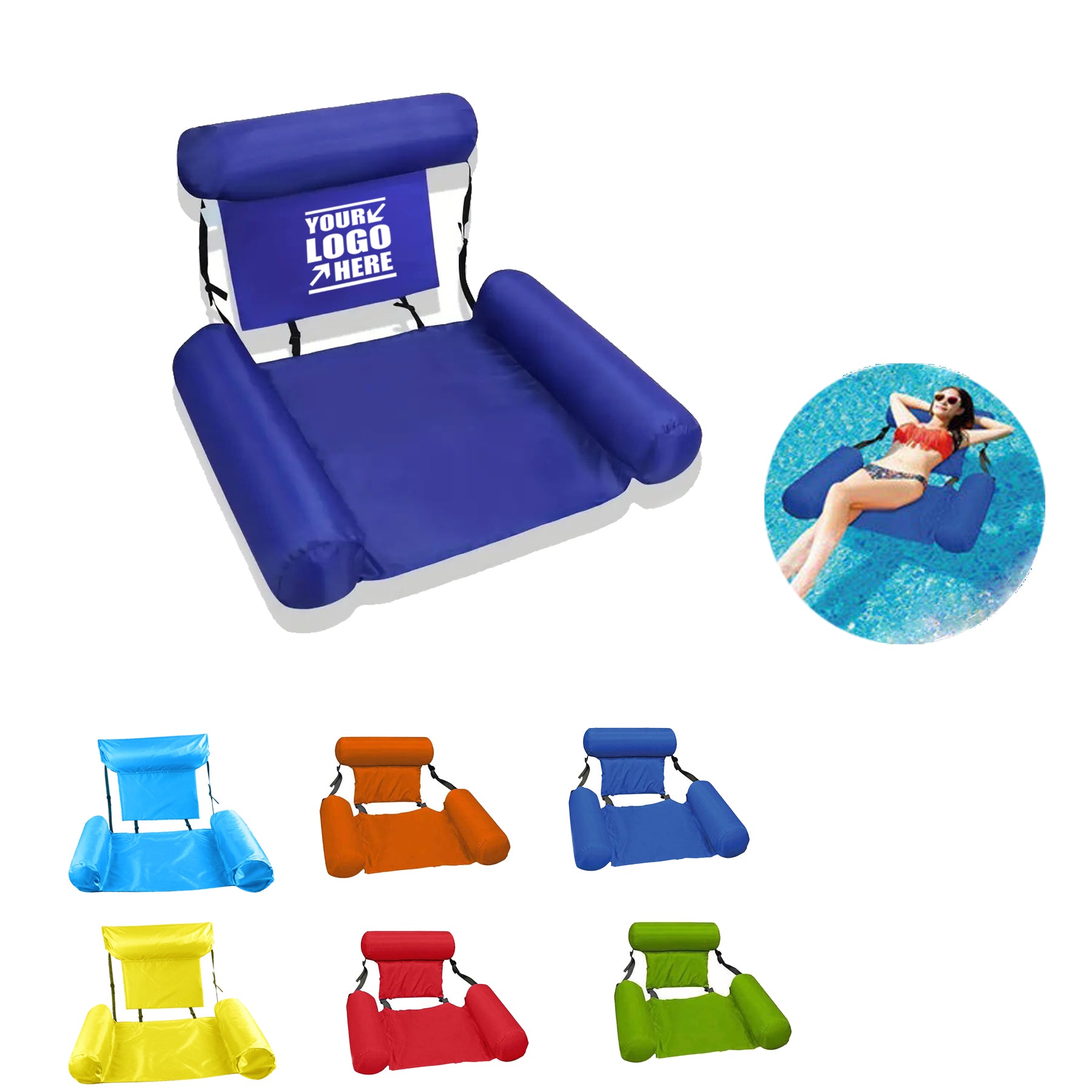 Inflatable Floating Water Hammock Float Pool Bed