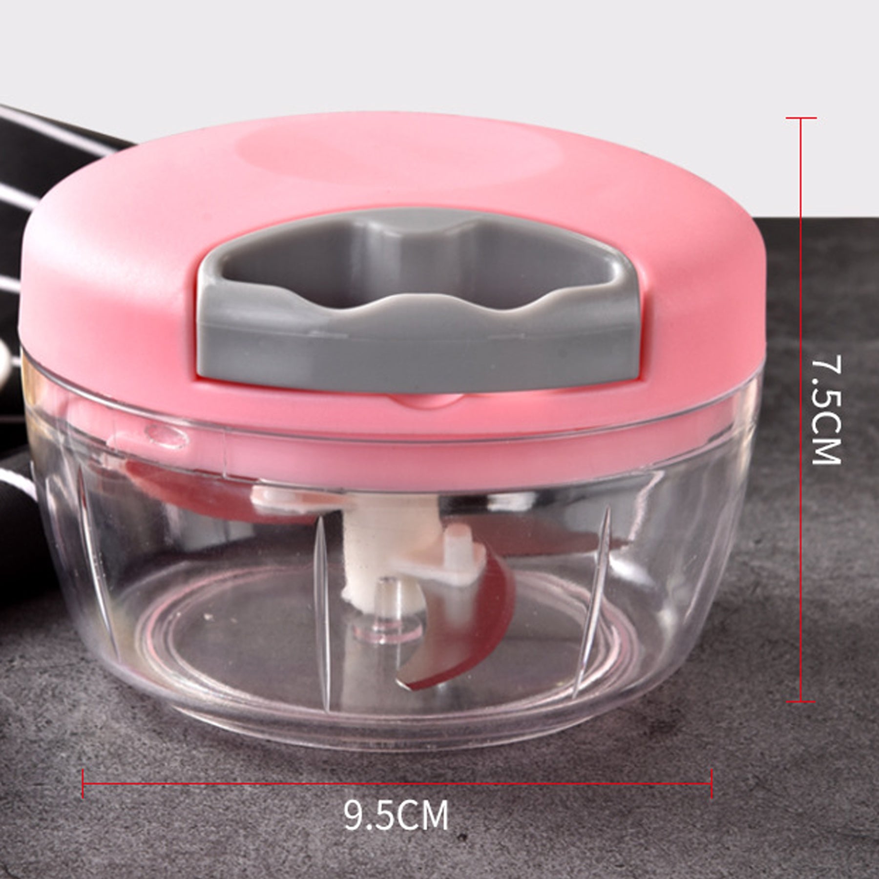 Portable Hand Pull String Garlic Chopper