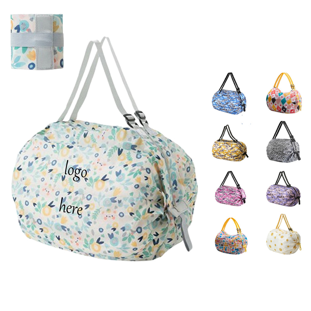 Folding Pattern Painted Nylon Tote Bag