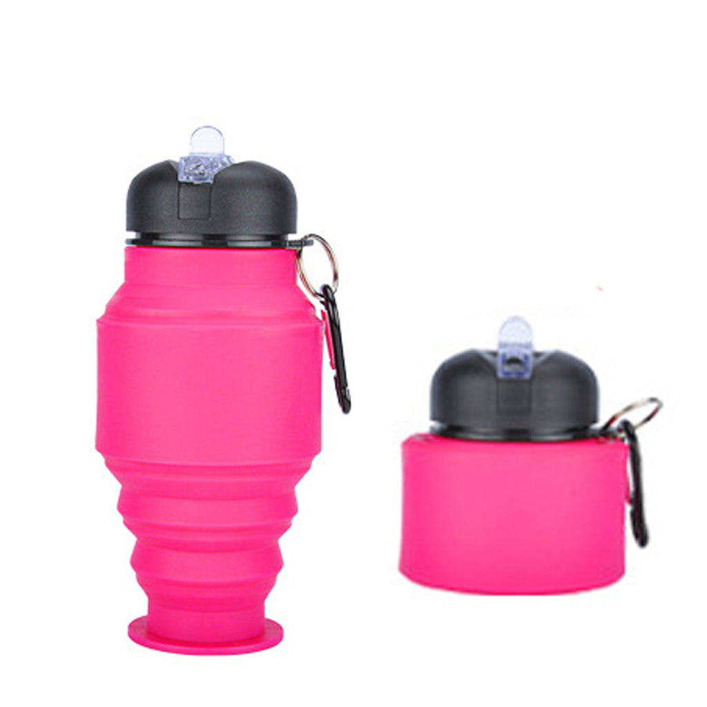 17oz Portable Outdoor Silicone Telescopic Water Bottle