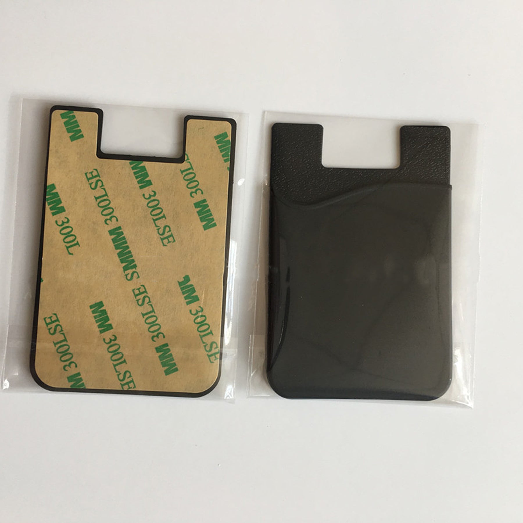 15 Colors Optional Silicone Card Holder Wallet With Adhesive Back
