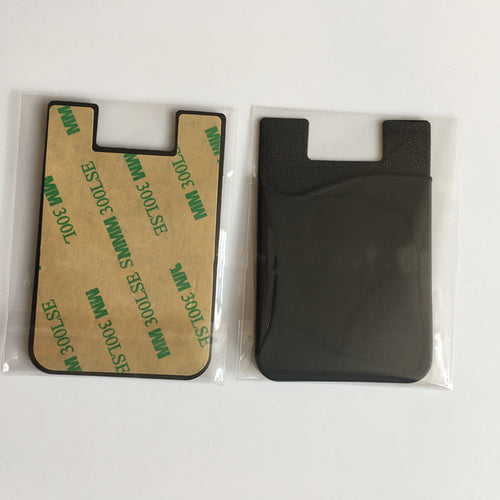 15 Colors Optional Silicone Card Holder Wallet With Adhesive Back