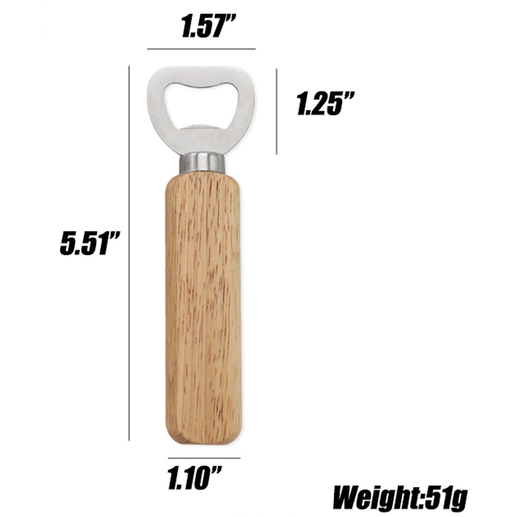 Wooden Handle Stainless Steel Beer Bottle Opener