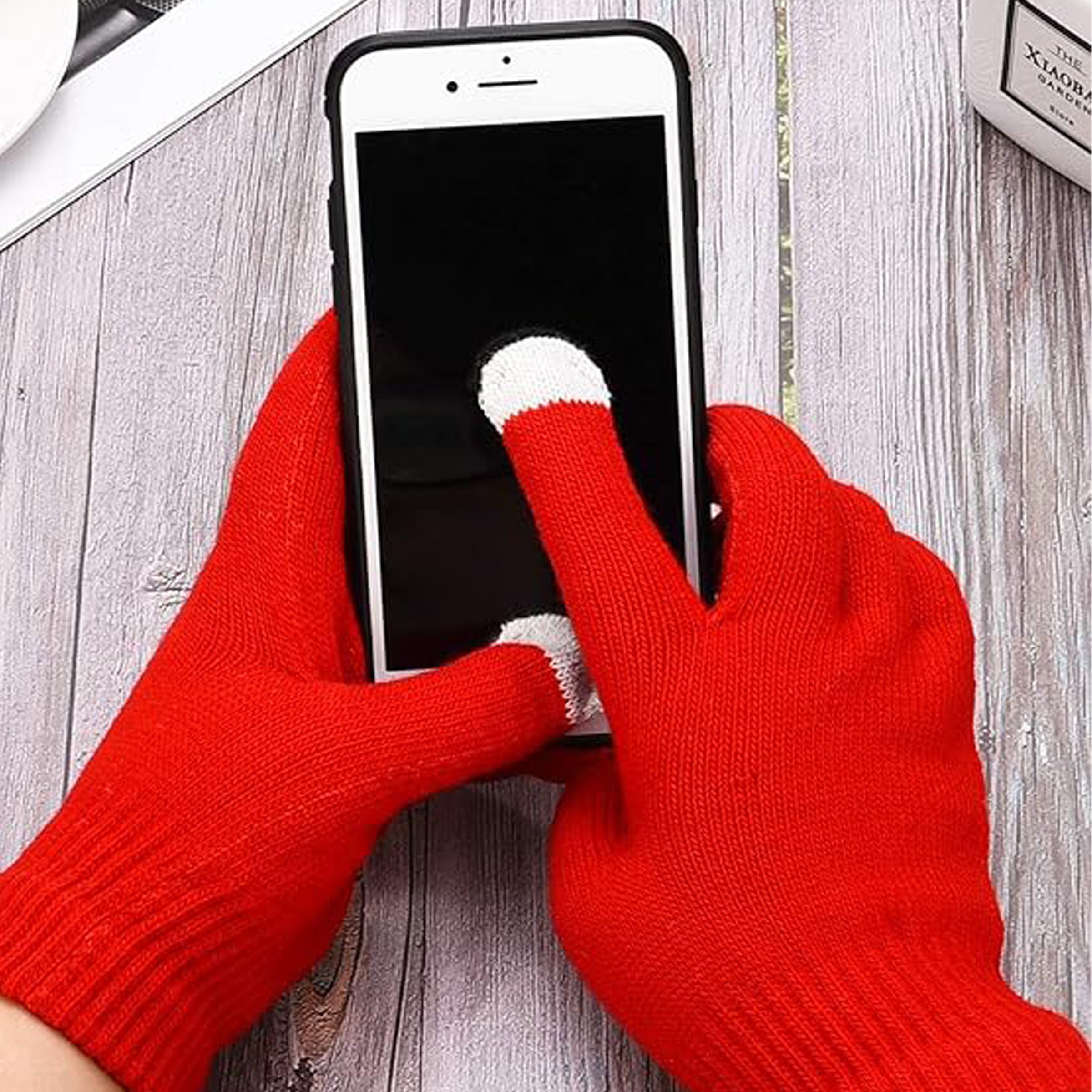 Plain Touchscreen Knitted Gloves