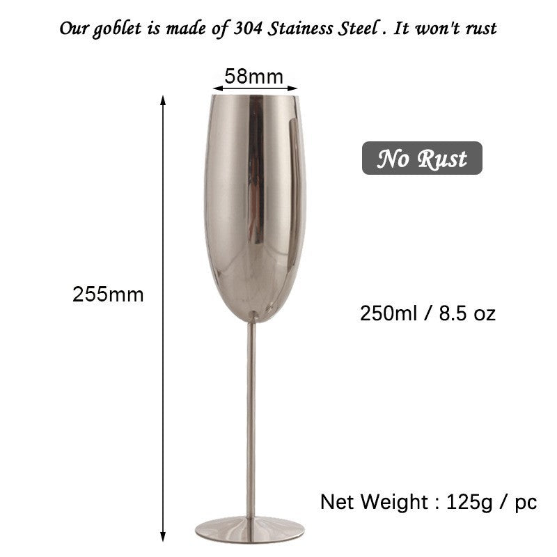 Stainless Steel Champagne Flutes
