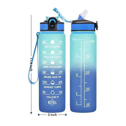 32 Oz Water Bottles With Times And Straw